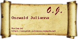Oszwald Julianna névjegykártya